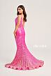 Ellie Wilde EW35044 Illusion Waist Sequin Dress
