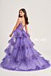 Ellie Wilde EW35045 Detachable Train Sheer Corset Dress
