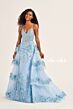 Ellie Wilde EW35045 Detachable Train Sheer Corset Dress
