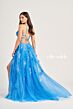 Ellie Wilde EW35047 Slit Skirt Sheer Corset Dress