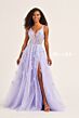 Ellie Wilde EW35047 Slit Skirt Sheer Corset Dress