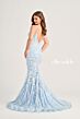 Ellie Wilde EW35048 Floral Sequin Open Back Dress