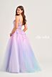 Ellie Wilde EW35055 Glitter Ombre Floral Corset Dress