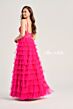 Ellie Wilde EW35059 Ruffle Skirt Floral Bodice Dress
