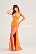 Ellie Wilde EW35060 Lace-Up Back Embroidered Dress