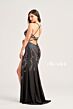 Ellie Wilde EW35061 Floral Beadwork Lace-Up Dress