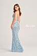 Ellie Wilde EW35065 Floral Beadwork Spaghetti Straps Dress