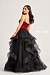Ellie Wilde EW35070 Layered Skirt Floral Bodice Dress