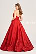 Ellie Wilde EW35073 Floral Skirt Strapless Corset Dress