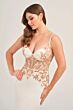 Ellie Wilde EW35078 Embellished Corset Open Back Dress