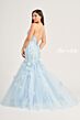 Ellie Wilde EW35080 Floral Skirt Sheer Corset Dress