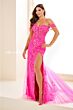 Ellie Wilde EW35082 Sequin Lace Sheer Corset Dress