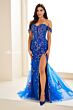 Ellie Wilde EW35082 Sequin Lace Sheer Corset Dress