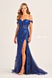 Ellie Wilde EW35082 Sequin Lace Sheer Corset Dress