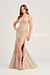 Ellie Wilde EW35091 Cutout Back Beaded Lace Dress