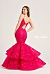 Ellie Wilde EW35092 Cutout Back Mermaid Silhouette Dress
