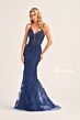 Ellie Wilde EW35115 Cutout Back Sequin Lace Dress
