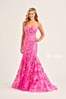 Ellie Wilde EW35203 Sequin Lace Sheer Corset Dress