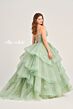 Ellie Wilde EW35206 Layered Skirt Sheer Corset Dress
