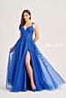 Ellie Wilde EW35233 Floral Appliques High Slit Dress