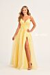 Ellie Wilde EW35233 Floral Appliques High Slit Dress