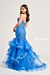 Ellie Wilde EW35239 Layered Skirt Sheer Corset Dress