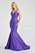 Ellie Wilde EW122001 Cutout Back Strappy V-Neck Beaded Dress