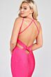 Ellie Wilde EW122001 Cutout Back Strappy V-Neck Beaded Dress