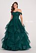 Ellie Wilde EW34108 Off The Shoulder Flounce Skirt Dress