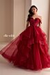 Ellie Wilde EW35084 Flounce Skirt Sheer Corset Dress