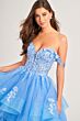 Ellie Wilde EW35084 Flounce Skirt Sheer Corset Dress