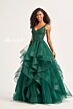 Ellie Wilde EW35119 Flounce Skirt Lace Applique Bodice Dress