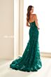 Ellie Wilde EW36008 Sheer Corset Embroidered Dress