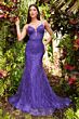Ellie Wilde EW36008 Sheer Corset Embroidered Dress