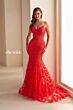 Ellie Wilde EW36008 Sheer Corset Embroidered Dress