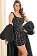 Ellie Wilde EW36012 Cape Train Two Piece Dress