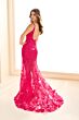 Ellie Wilde EW36014 Sheer Skirt Bare Back Dress
