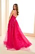 Ellie Wilde EW36015 Floral Appliques Glitter Dress