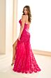 Ellie Wilde EW36016 High Slit Beaded Lace Dress