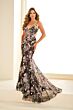 Ellie Wilde EW36019 V-Neck Floral Embroidered Dress