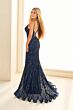 Ellie Wilde EW36020 V-Neck Corset Embellished Dress