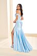 Ellie Wilde EW36026 Beaded Neckline Pleated Corset Dress