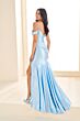 Ellie Wilde EW36026 Beaded Neckline Pleated Corset Dress