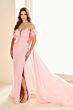 Ellie Wilde EW36027 Long Cape Strappy Embellished Dress