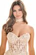 Ellie Wilde EW36028 Long Overskirt Floral Corset Dress