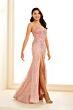 Ellie Wilde EW36033 High Slit Plunging Neckline Dress