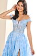 Ellie Wilde EW36039 Glow in the Dark High Slit Dress