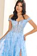 Ellie Wilde EW36039 Glow in the Dark High Slit Dress