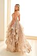 Ellie Wilde EW36054 Flounce Skirt Glitter Corset Dress