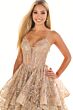 Ellie Wilde EW36054 Flounce Skirt Glitter Corset Dress